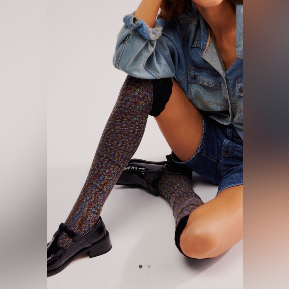 NWT Free People Mermaid Marled Over the Knee Socks